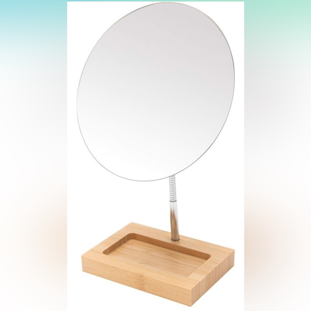 Bamboo vanity mirror